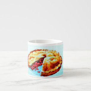 Expresso tasse de café express de tarte aux cerises