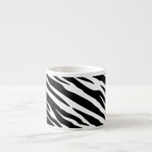 Tasse de café express d'impression de zèbre