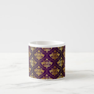 Expresso Tasse d'Expresso de pourpre royal et d'or