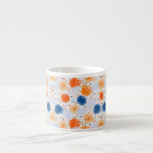 Expresso Tasse en céramique blanche avec un motif abstrait 