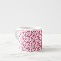 Tasse espiègle de café express d'hippocampe - rose