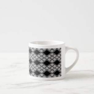 Expresso Tasse espresso en tricot ARGYLE NOIR
