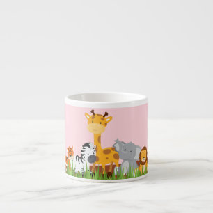 Expresso Tasse mignonne rose de café express d'animaux de