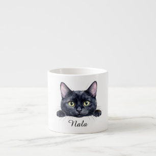 Expresso Tasse Personnalisée Chat Noir Mug Café Personnal