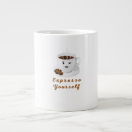 Expresso Yourself – Funny Smiling Coffee Tee Jumbo-Tasse