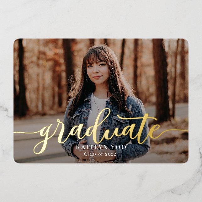 Exquise Goût Foil Graduation Invitation (Recto)