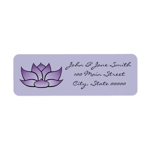 Exquisit Lotus in Lila Rücksendeadresse (Vorne)