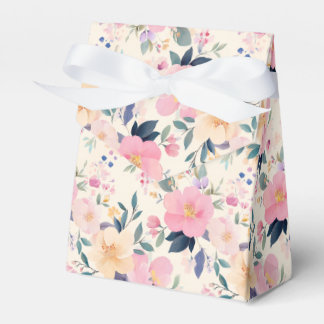 Exquisite Aquarellcreme Blütencreme Rosa Botanisch Geschenkschachtel
