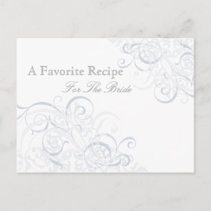 Exquisite Barock Silver Brautparty Rezept Karte
