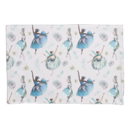 Exquisite Blue Ballerinas in Blush Kissenbezug