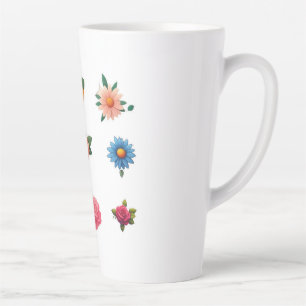 Exquisite Blume Aufkleber Milchtasse