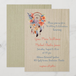 Exquisite Boho Dream Catcher Wedding Einladung