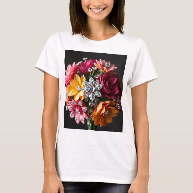 "Exquisite Diamond Bouquet: Ein Atemberaubender Bl T-Shirt (Vorderseite)