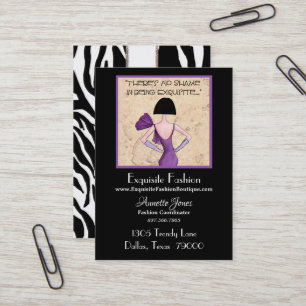"Exquisite Diva" Mode Business Cards Visitenkarte