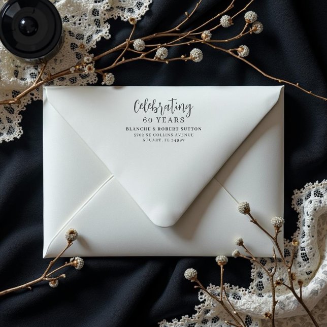 Exquisite Elegant Wedding Anniversarie Address Gummistempel (Exquisite Elegant Wedding Anniversarie Address Rubber Stamps.)