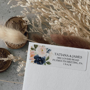 Exquisite Fall Floral Rücksendeadresse Etikett