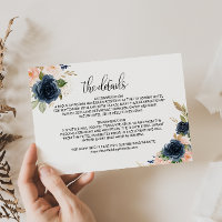 Exquisite Fall Floral Wedding Details Karte einfüg