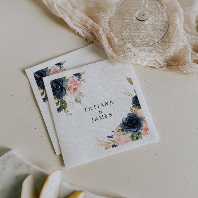 Exquisite Fall Floral Wedding Napkin Serviette (Von Creator hochgeladen)