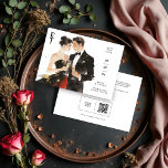 Exquisite Glamorous Black & Gold Couple Wedding Save The Date<br><div class="desc">Exquisite Black & Gold Couple Artwork Wedding Save the Date Card Featuring Initials and Back QR Code. Discover a sophisticated and contemporary design that combines a stylized couple illustration in black with simulated gold details, achieving an elegant and visually attractive contrast. The integrated initials and balanced layout of the elements...</div>
