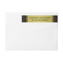 Exquisite Hochzeit | Golden Overlay auf Damask