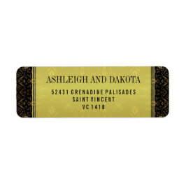 Exquisite Hochzeit | Golden Overlay auf Damask