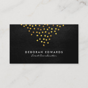 Exquisite Imitate Leather Golden Speck Visitenkarte