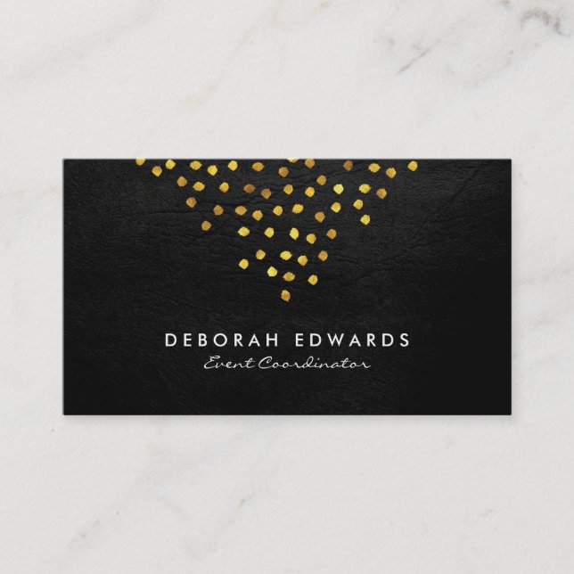 Exquisite Imitate Leather Golden Speck Visitenkarte (Vorderseite)