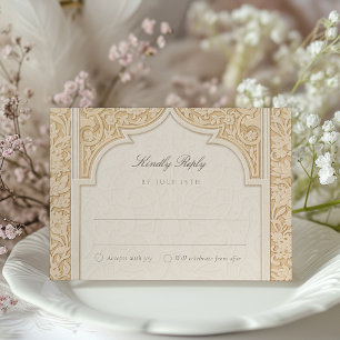 Exquisite Islamische Arch RSVP Karte für Hochzeite