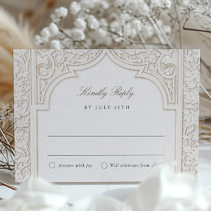 Exquisite Islamische Arch RSVP Karte für Hochzeite