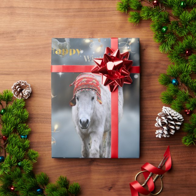 Exquisite isländische Pony Winter Hoiday Geschenkw Geschenkpapier (Feiertagsgeschenk)