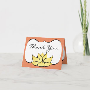 Exquisite Lotus in Sun Kissed Thank You Card Dankeskarte