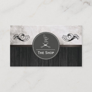 Exquisite Marmorholztrimmung Barber Visitenkarte