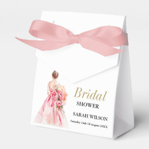 Exquisite Minimale Wasserfarben-Hochzeits-Braut- S Geschenkschachtel