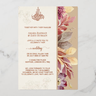 Exquisite muslimische Hochzeitseinladung Folie Folieneinladung