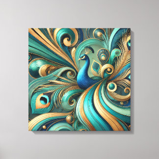 Exquisite Peacock Design Canvas Art Leinwanddruck