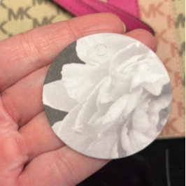 Exquisite Peony Black and White Geschenkanhänger