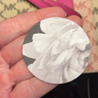 Exquisite Peony Black and White Geschenkanhänger