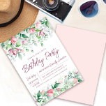 Exquisite Pink Mauve Floral 30. Geburtstag Einladung<br><div class="desc">Die elegante 30. Geburtstagsschablone bietet zwei Arrangements aus rosa-violetten Blume. Der gesamte Text ist bearbeitbar. Dieser Artikel ist Teil der exquisiten Pink Mauve Floral Collection. Es enthält Vorlagen,  mit denen Sie eine einzigartige Einladungssuite und Party-Zubehör erstellen können.</div>