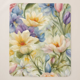 Exquisite, raffinierte Frühlingsblumen. Malerei Sherpadecke