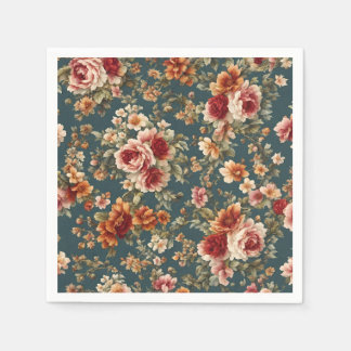 Exquisite romantische Rose und wunderschöne Blume Serviette