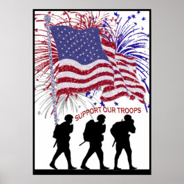 Exquisite Unterstützung für unsere Truppen Drei So Poster