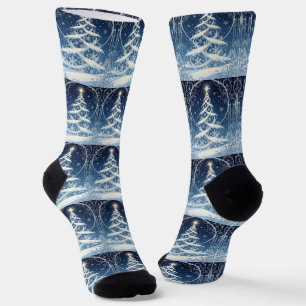 Exquisite Verzierte Weihnachts-Yulebaum Socken