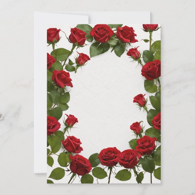 "Exquisite, von der Rose entworfene Einladungskart Einladung (Vorderseite)