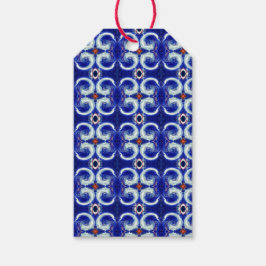 Exquisite, wirbelblaue Mustermarke Geschenkanhänger