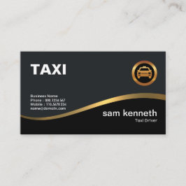 Exquisiter Gold Wave Taxi Fahrer Visitenkarte