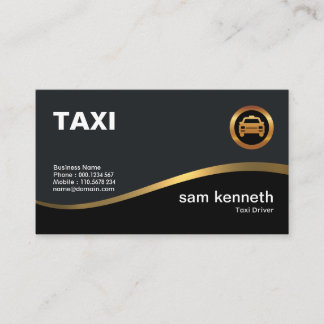 Exquisiter Gold Wave Taxi Fahrer Visitenkarte