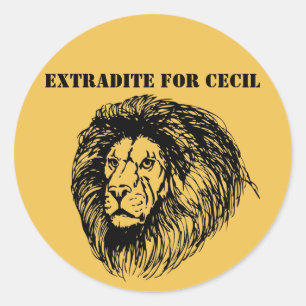Exradition für Cecil Runder Aufkleber