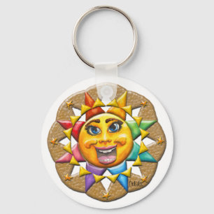 Extatic Sun beveled Key Chain Schlüsselanhänger