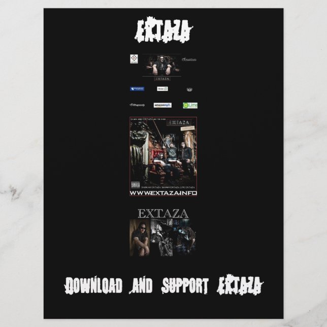 EXTAZA Download Flyer (Vorne)