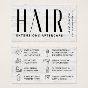 Extensions de cheveux modernes Carte de visite de 